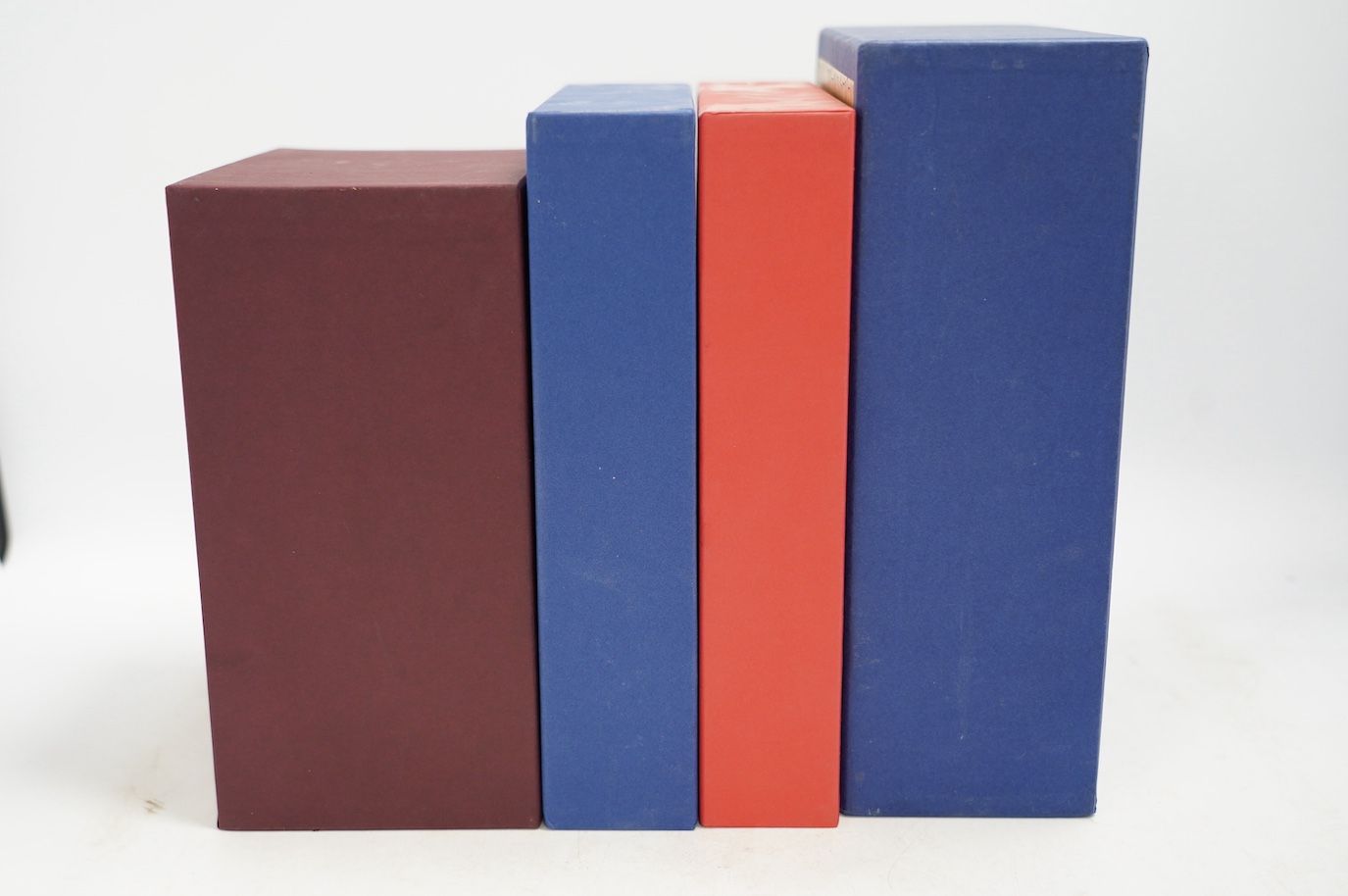 Four Folio Society volumes; two Hans Christian Andersen collections, a Grimm’s Fairy Tales and a Lord of the Rings set. Condition - fair, some wear, mainly to slipcases.